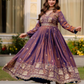 Fendy Satin With Embroidery Work Long Gown With Dupatta In Surprise