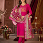 Amazing Pink Color Vatican Silk With Embroidery And Sequins Work Salwar Suits With Dupatta