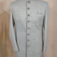 Gray Color Silk With Hand Embroidery Work Sherwani Suits Near Me