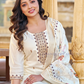 Off White Color Embroidery And Sequins Work Salwar Suits Near Me
