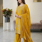 Yellow Color Silk With Embroidery And Beads Work For Women Near Me