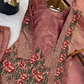 Alluring Peach Color Fendi Silk Sharara Suits In Suncity