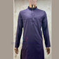 Fantastic Purple Color Silk With Self Design Kurta Suits For Men