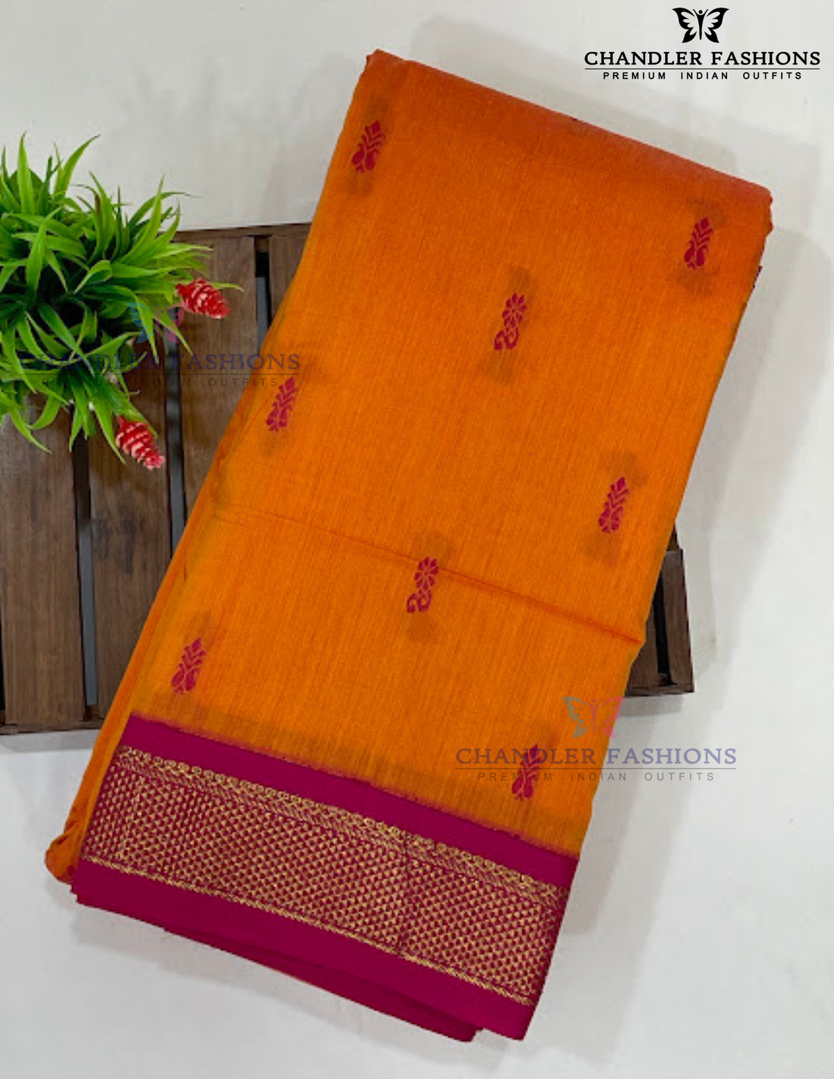 Orange And Pink Color Nine Yard With Kalyani Cotton And Zari Work Saree  Near Me