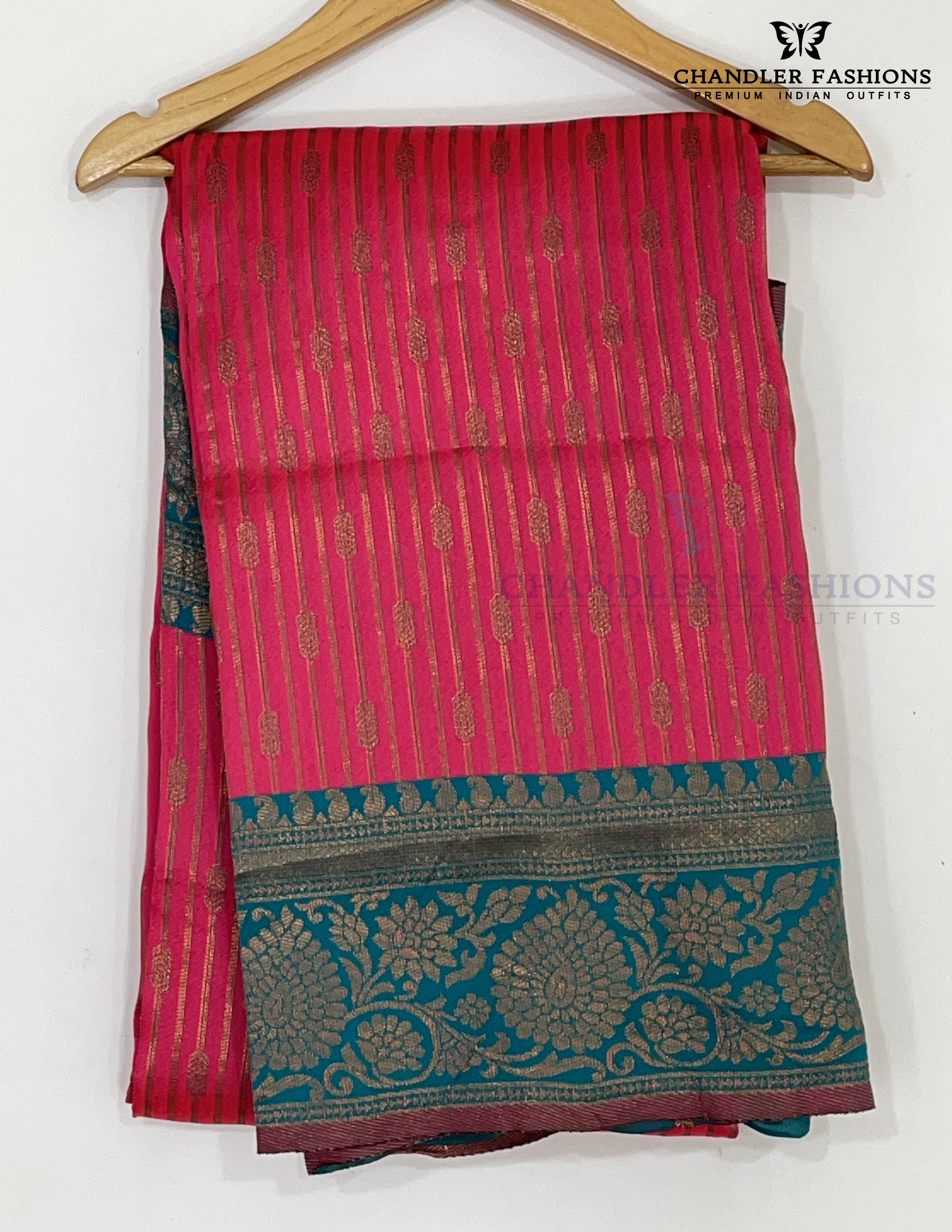 Stunning Pink Color Art Silk Saree In USA