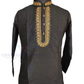 Black Color Brocade Designer Men's Kurta With Pant Near Me