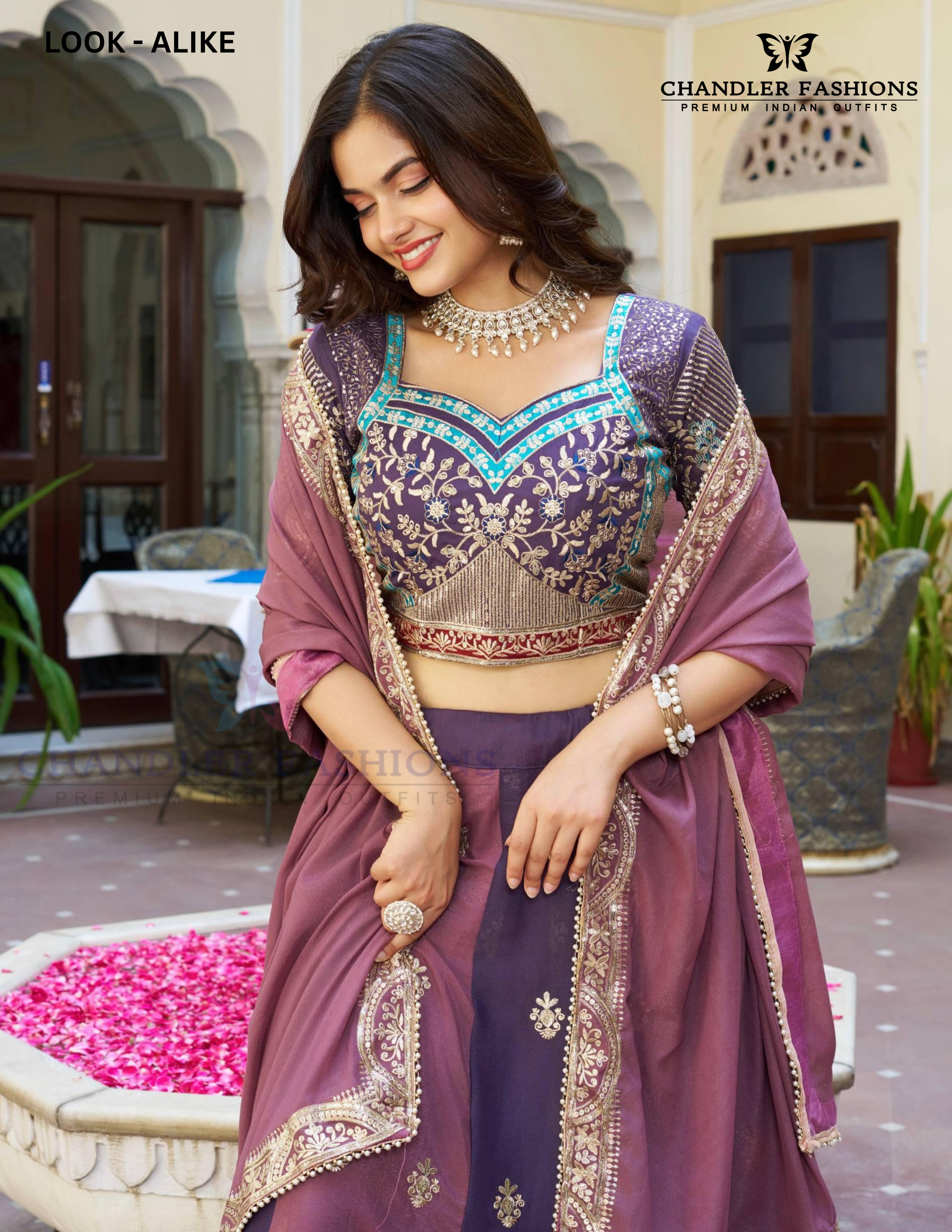 Georgette With Sequins And Embroidery Work Lehenga Choli In Peoria