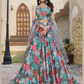Delightful Multicolor Organza With Sequins Work Lehenga Choli With Dupatta For Women