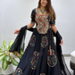 Black Color Rayon With Mirror Embroidry Work Chaniya Choli In USA