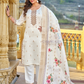 Appealing Off White Color Gadwal Silk With Embroidery And Sequins Work Salwar Suits With Dupatta