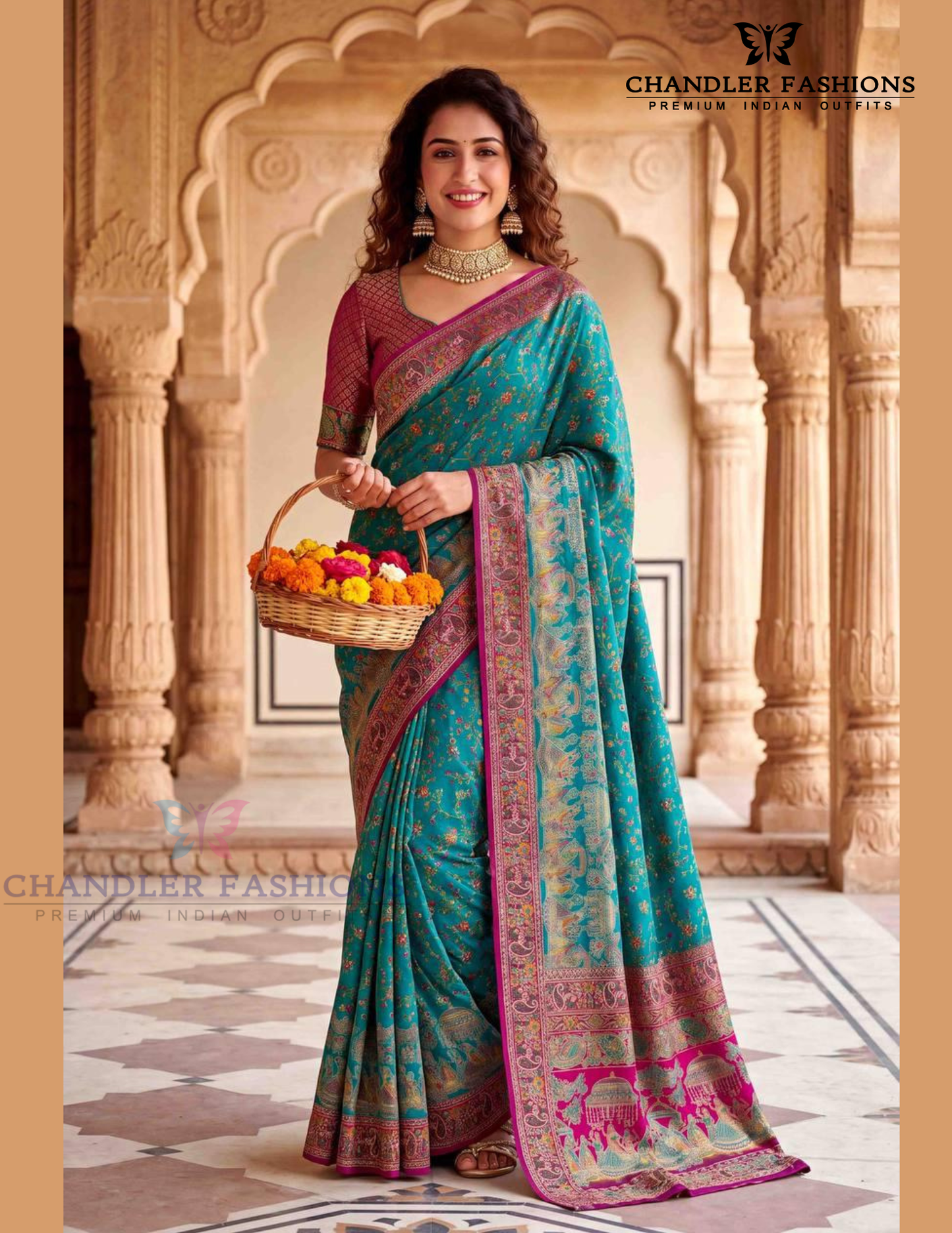 Beautiful Blue Color Silk Saree With Contrast Rich Pallu For Women