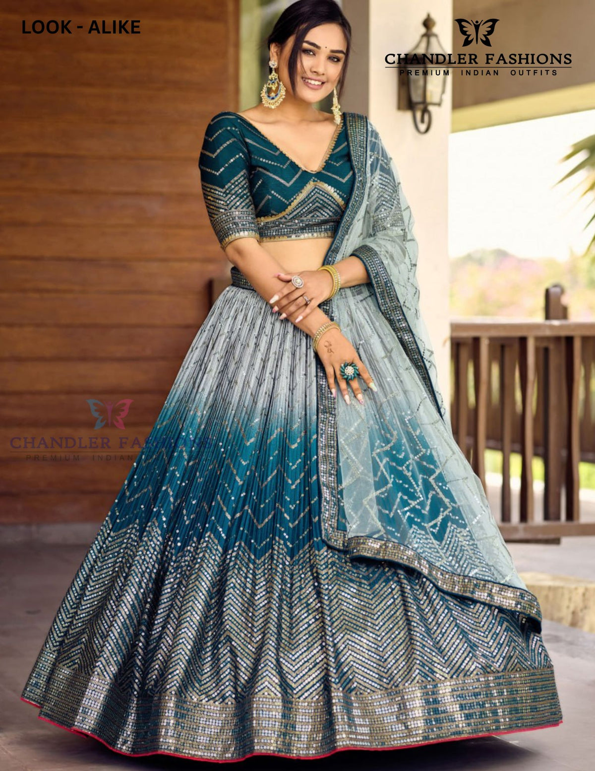 Fabulous Blue Color Silk With And Sequins Work Lehenga Choli With Dupatta For Women