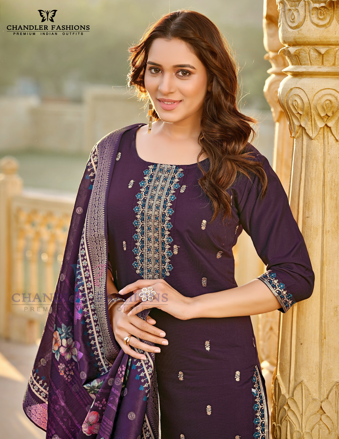 Purple Color Embroidery And Sequins Work Salwar Suits Near Me