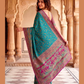 Blue Color Silk Saree With Contrast Rich Pallu In USA