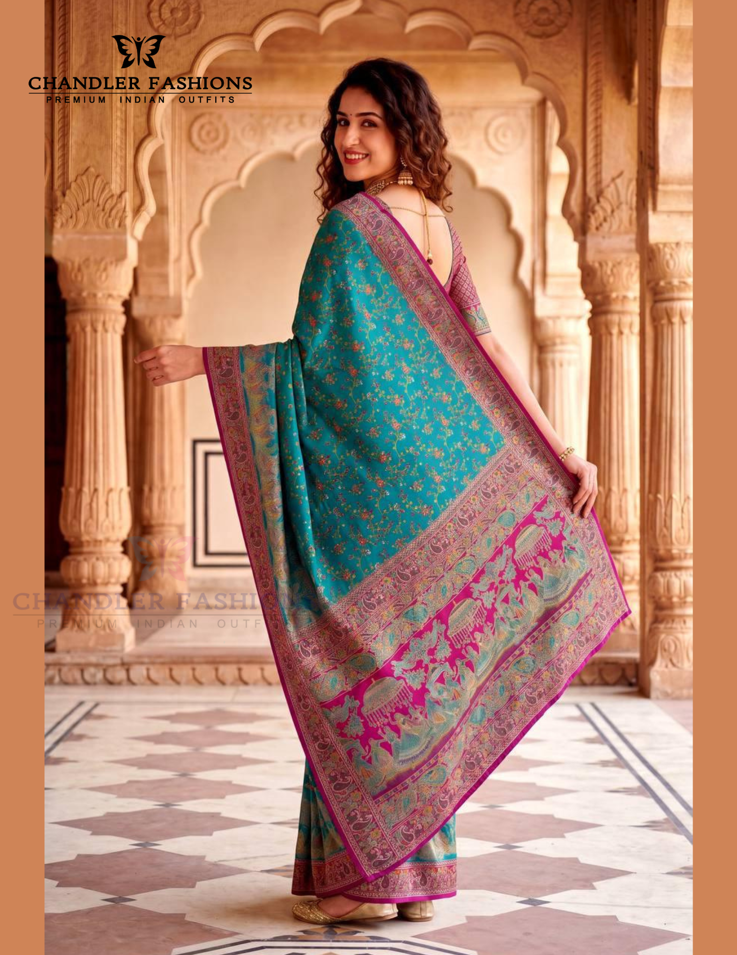 Blue Color Silk Saree With Contrast Rich Pallu In USA