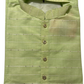 Bright Green Color Cotton Men's Kurta With Pajama Pant Near Me