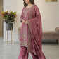 Amazing Pink Color Silk With Embroidery And Beads Work Near Me