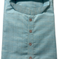 Sea Blue Color Cotton Men's Kurta With Pajama Pant Near Me