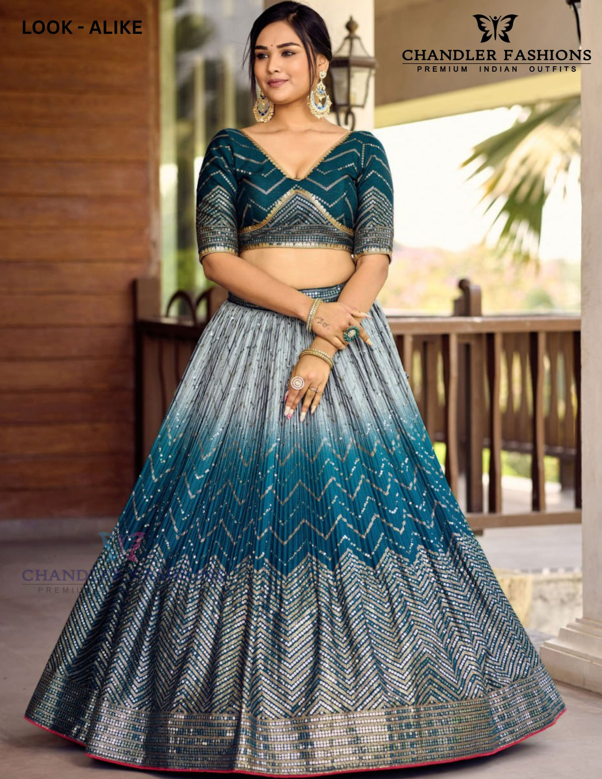 Blue Color Silk With Sequins Work Lehenga Choli With In surprise