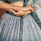 Blue Color Silk With Sequins Work Lehenga In Globe