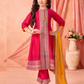 Fabulous Pink Color Silk With Embroidery And Sequins Work Kurti Suits For Girls