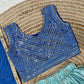 Attractive Blue Color Embroidery And Sequins Work Choli Set With Dupatta In USA