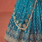 Blue Color With Embroidery Work In Tempe 
