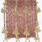 Beautiful Pink Color Raindrop Glass Bangles With Stone And Gold Finishing
