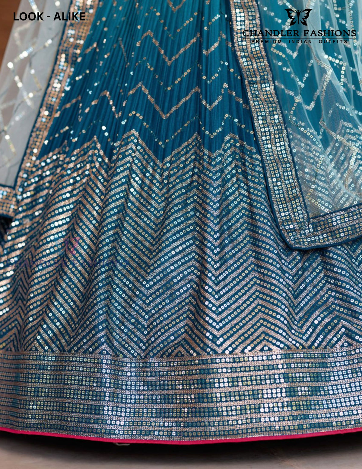 Blue Color With Sequins Work Lehenga In Chandler