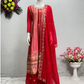 Red Color With Georgette Embroidery And Sequins Work In USA