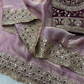 Light Pink Color Soft Space Silk With Sequins And Zari Embroidery Work Saree Near Me