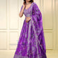 Attractive Purple Color Organza With Embroidery And Sequins Work Lehenga Choli With Dupatta For Women