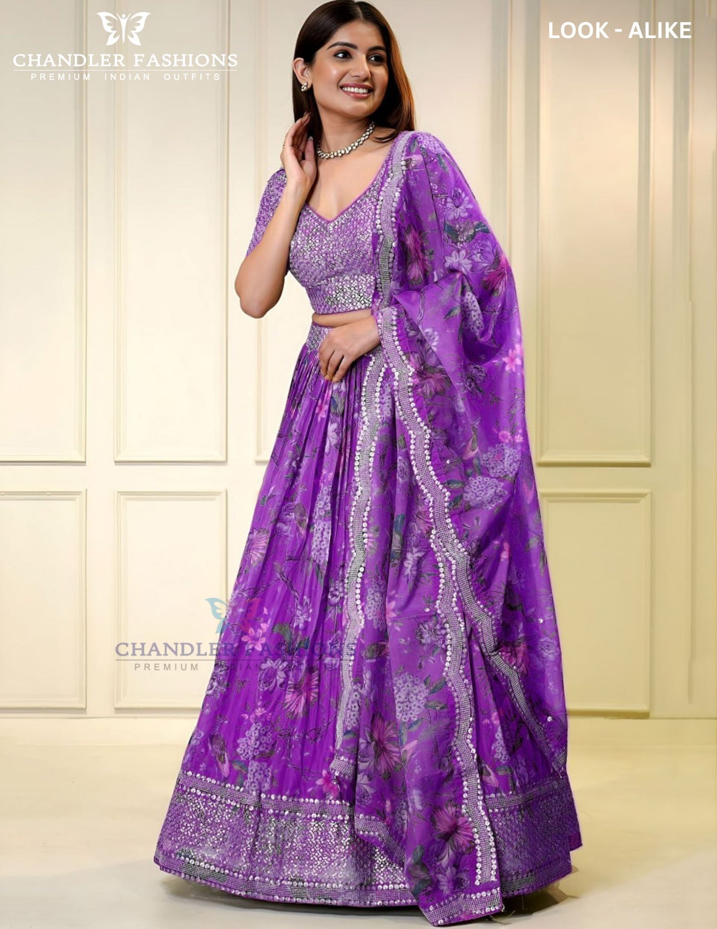 Attractive Purple Color Organza With Embroidery And Sequins Work Lehenga Choli With Dupatta For Women