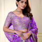 Purple Color With Embroidery And Sequins Work Lehenga In USA