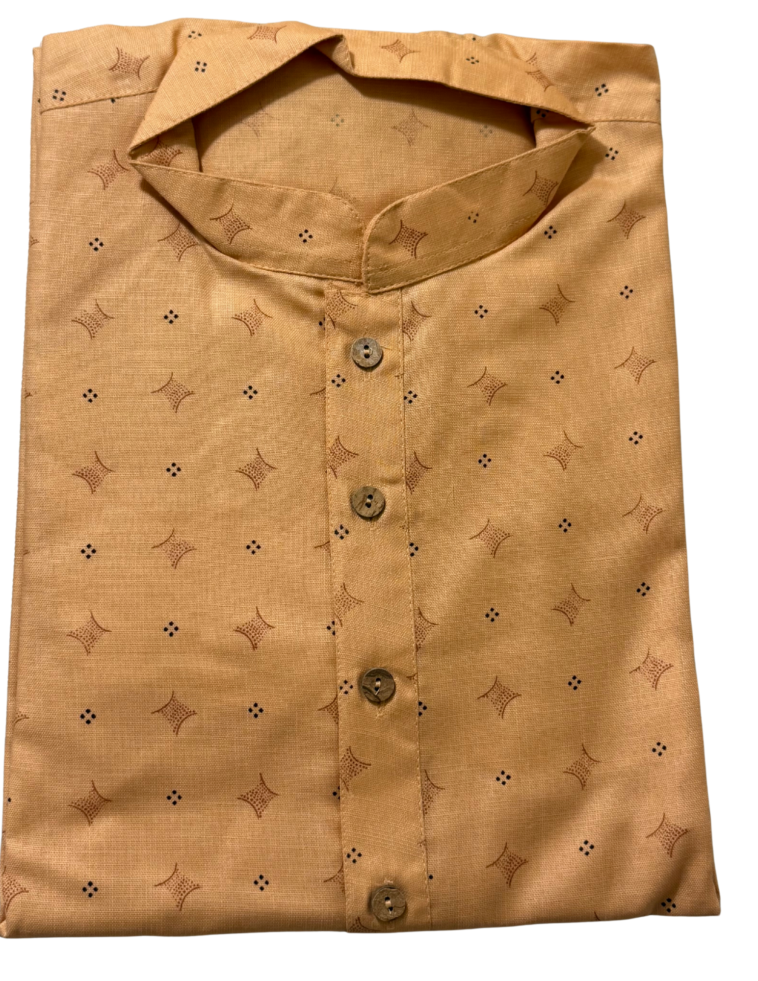 Wonderful Light Brown Color Cotton Men's Kurta With Pajama Pant Near Me