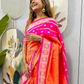 Pink And Orange Color Mysore Silk Ready To Wear Saree Near Me