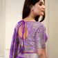 Purple Color Organza With Embroidery Work Lehenga In mesa