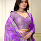 Purple Color With Embroidery And Sequins Work In surprise