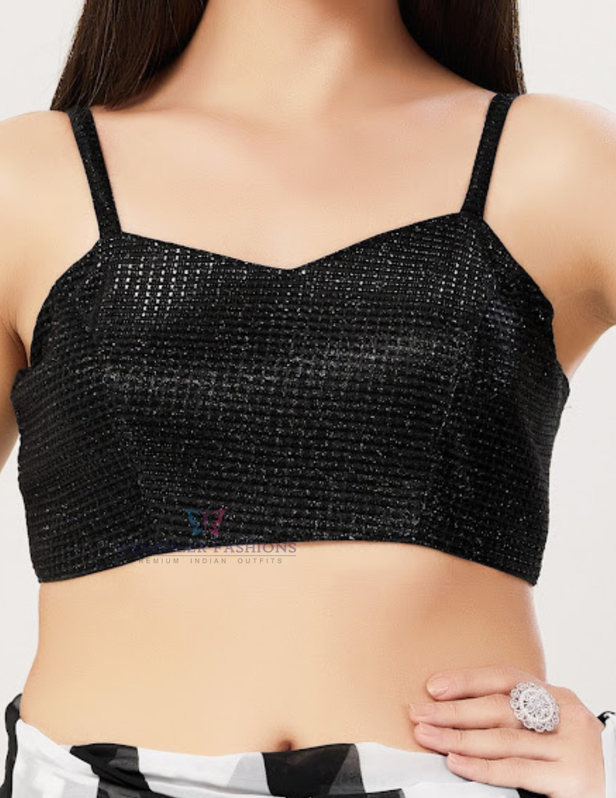 Alluring Black Color Georgette Readymade Blouse For Women