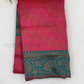 Stunning Pink Color With Rama Green Color Rich Pallu And Border Art Silk Saree For Women