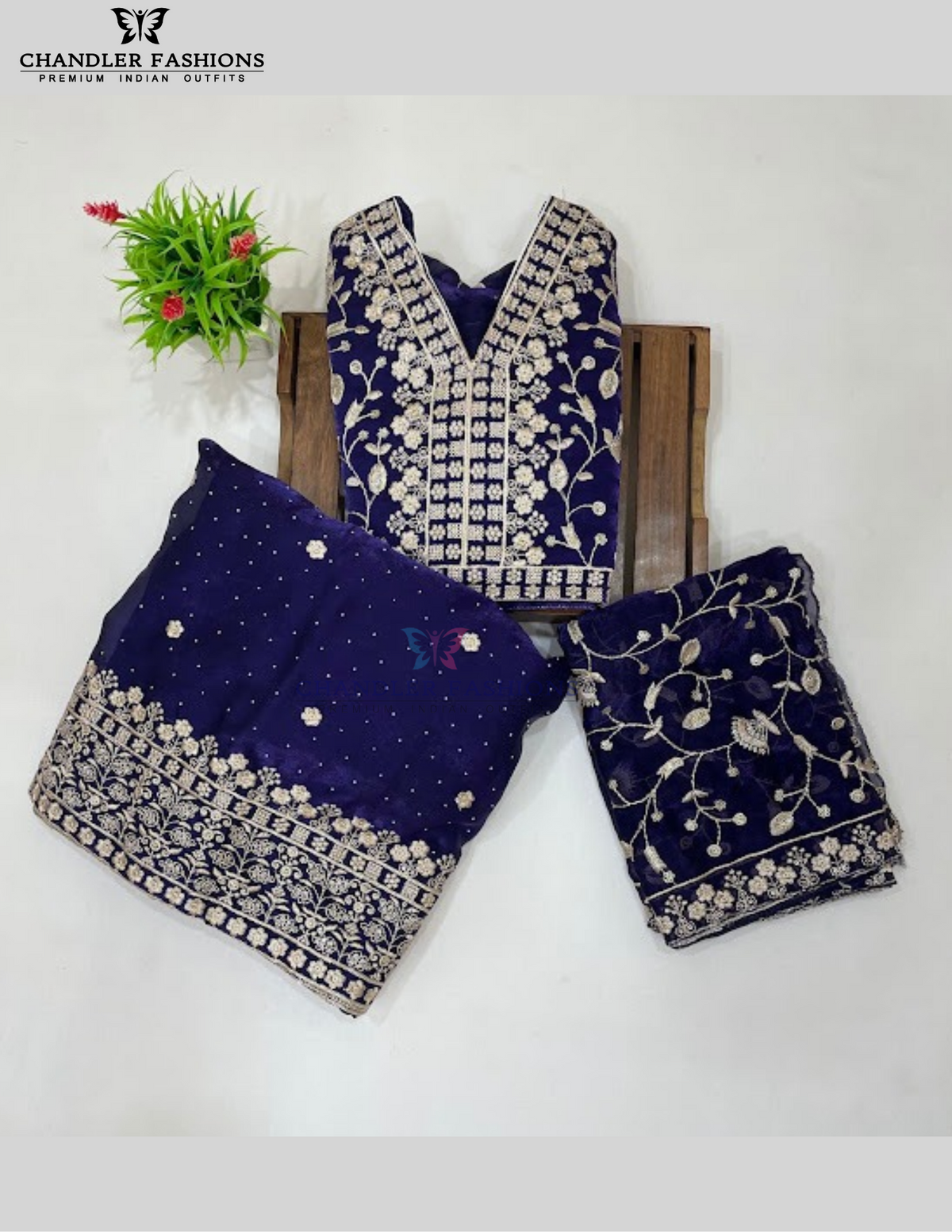 Purple Color Georgette Choli Set With Embroidery And Stones Work In USA