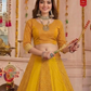 Yellow Color Rayon With Print And Gota Patti Work Chaniya Choli Near Me
