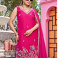 Amazing Pink Color Georgette Palazzo Suit With Embroidery Work Near Me