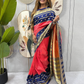 Beautiful Blue And Orange Color Mysore Silk Ready To Wear Saree