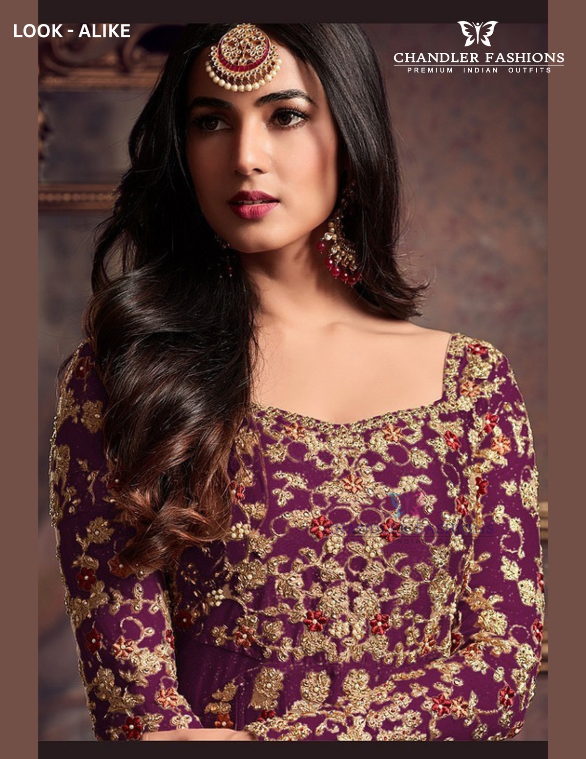Wine Color Net With Embroidery Work Anarkali Suit Near Me
