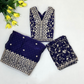 Wonderful Purple Color Georgette Choli Set With Embroidery And Stones Work Near Me
