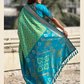 Green And Blue Ethnic Motifs Woven Design Zari Handloom Patola Saree In USA