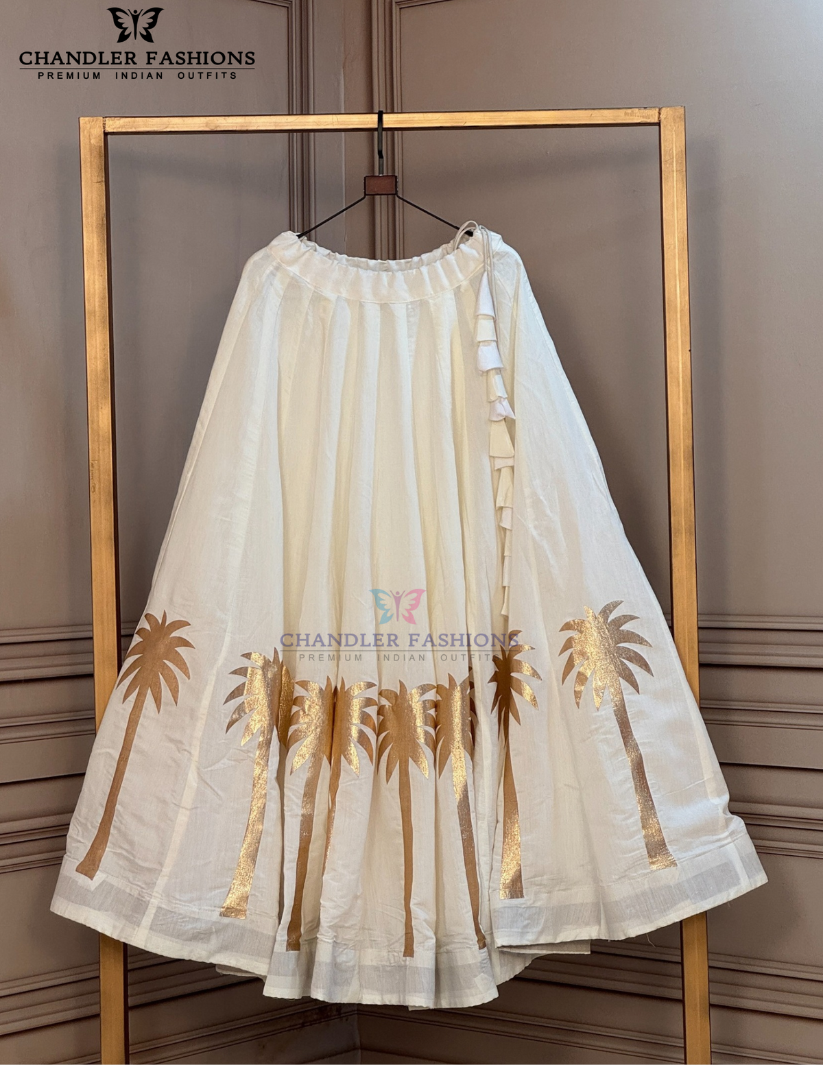 Amazing White Color With Roman Silk Printed Work For Women