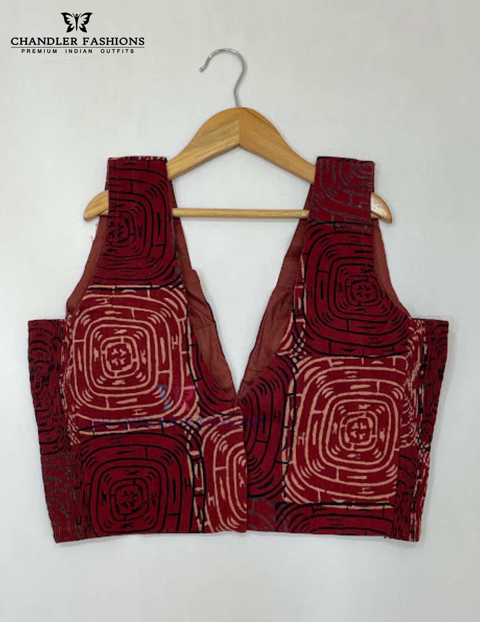 Maroon Color Cotton Readymade Blouse Near Me