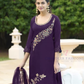 Dark Purple Color Salwar Suits With Dupatta Near Me